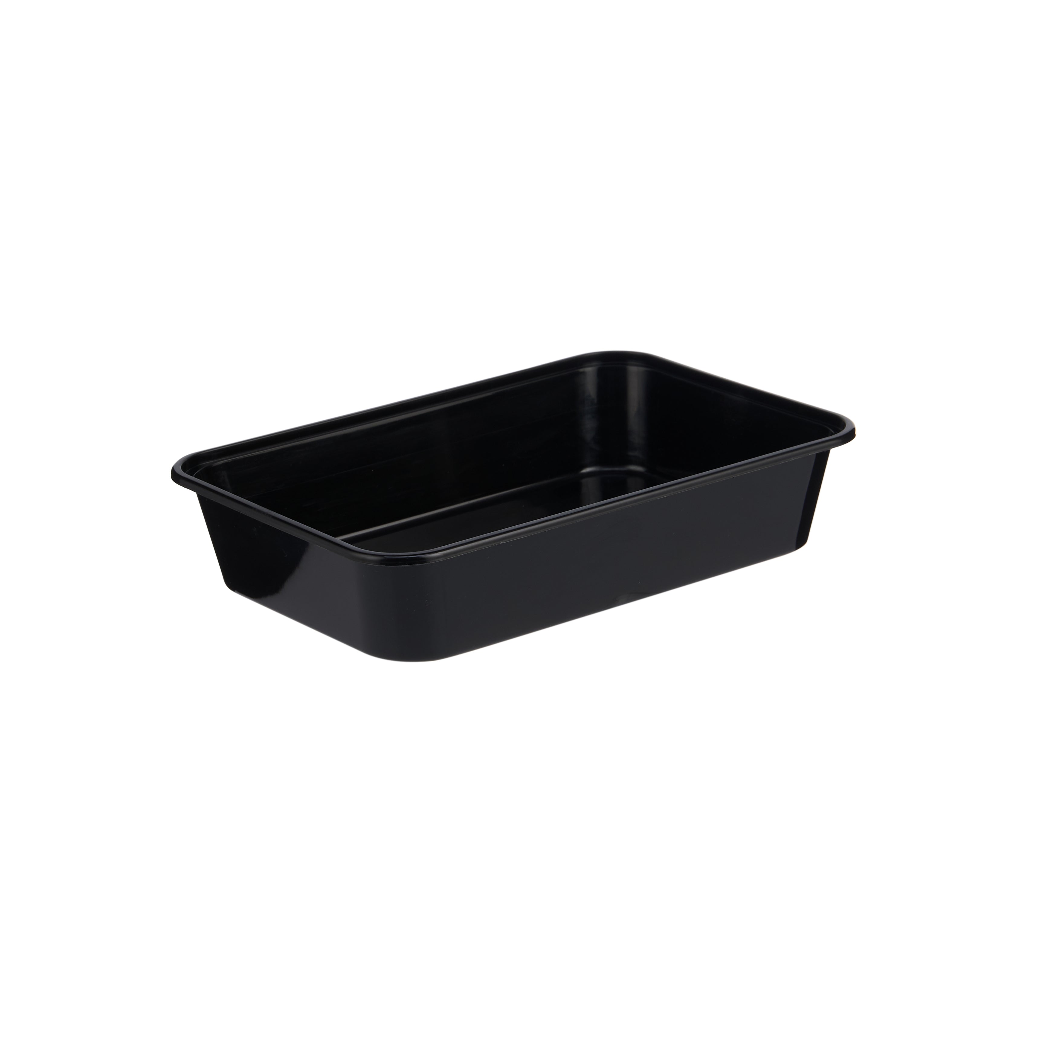 500 Pieces Microwave Plastic Black Rectangle Container 500ML