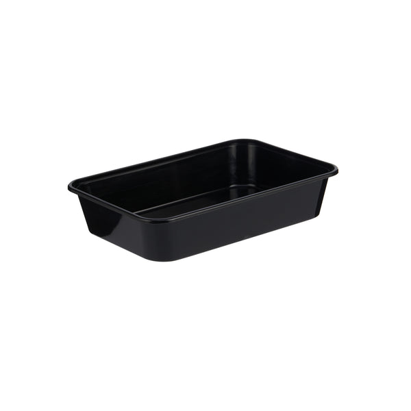 Microwave Plastic Black Rectangle Container 500ML-500 Pieces