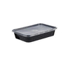 Microwave Plastic Black Rectangle Container 500ML-500 Pieces