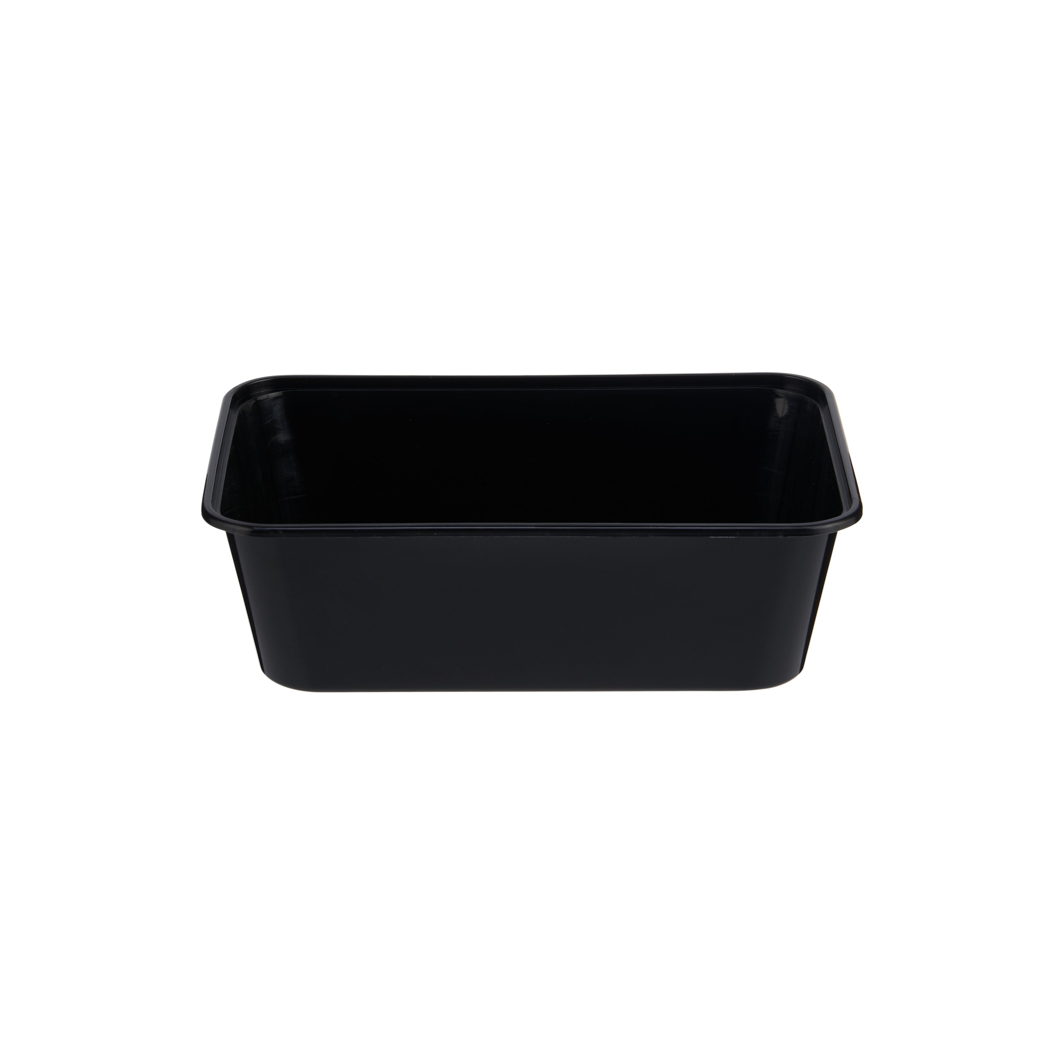 500 Pieces Microwave Plastic Black Rectangle Container 750ML + LID