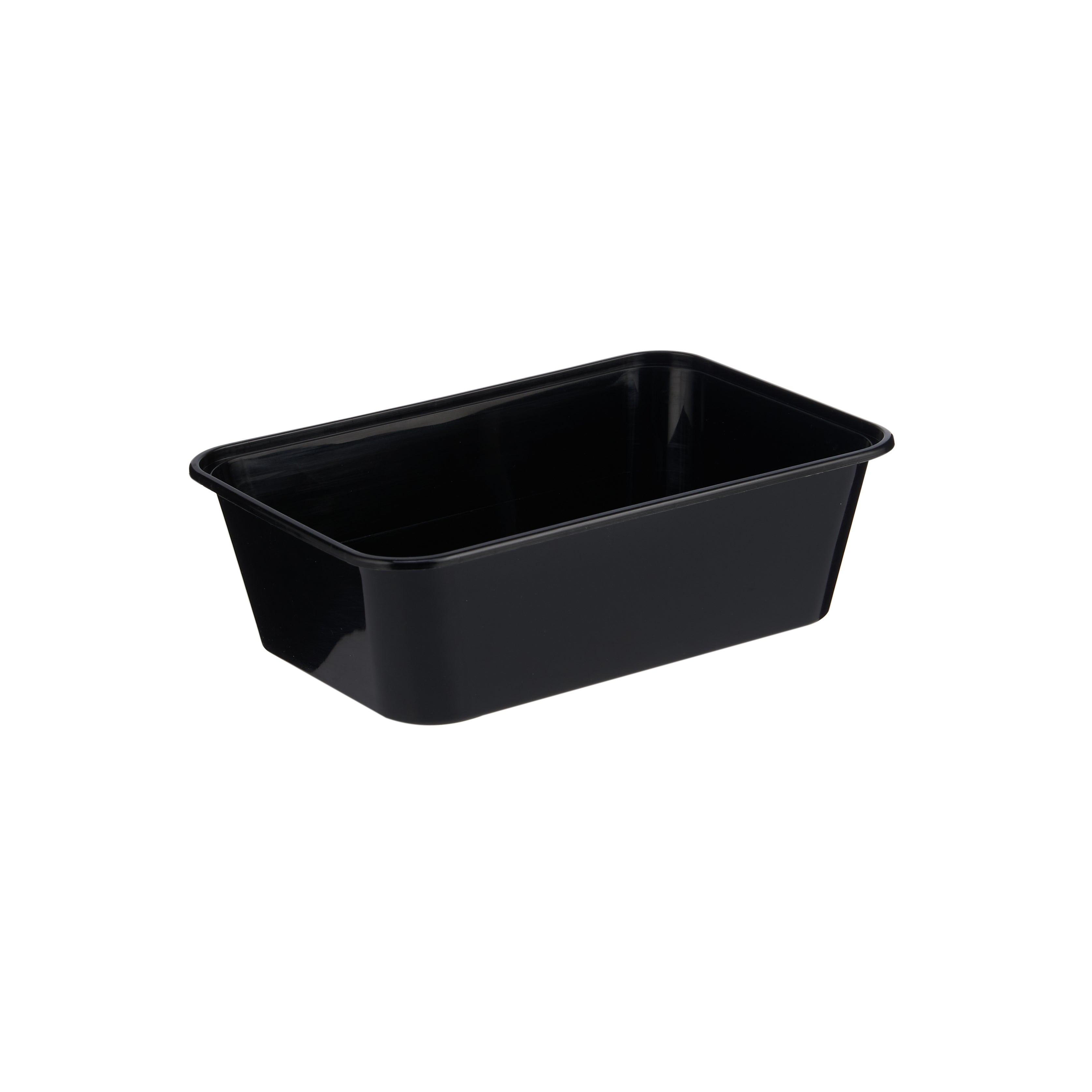 500 Pieces Microwave Plastic Black Rectangle Container 750ML + LID