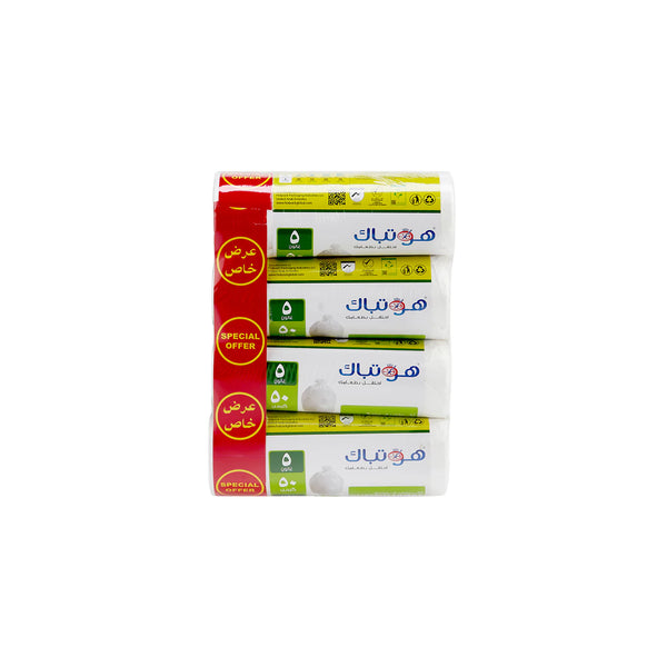 Dustbin Liner Offer Pack 4 Rolls - hotpack.bh