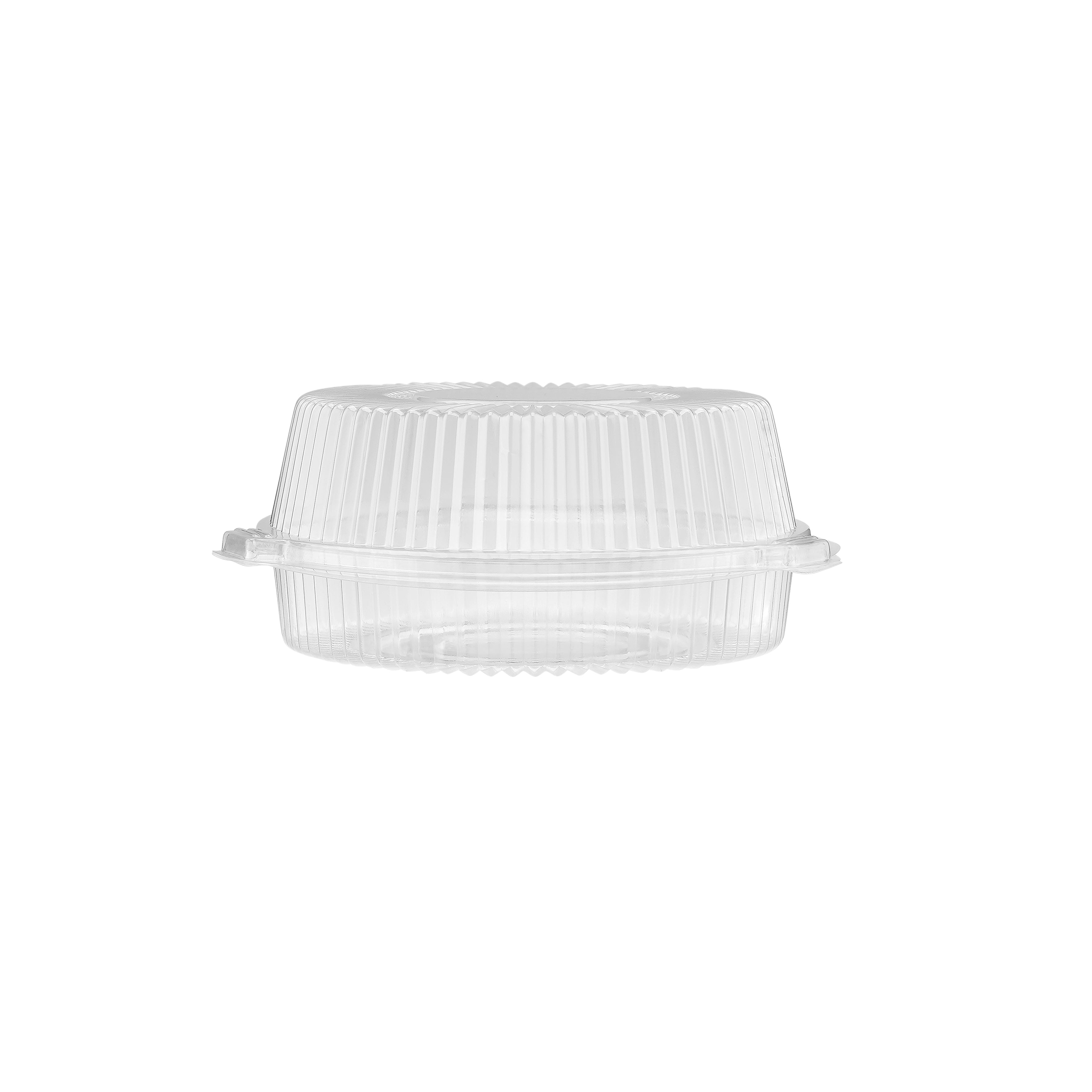 Clear Round Hinged Cake Container