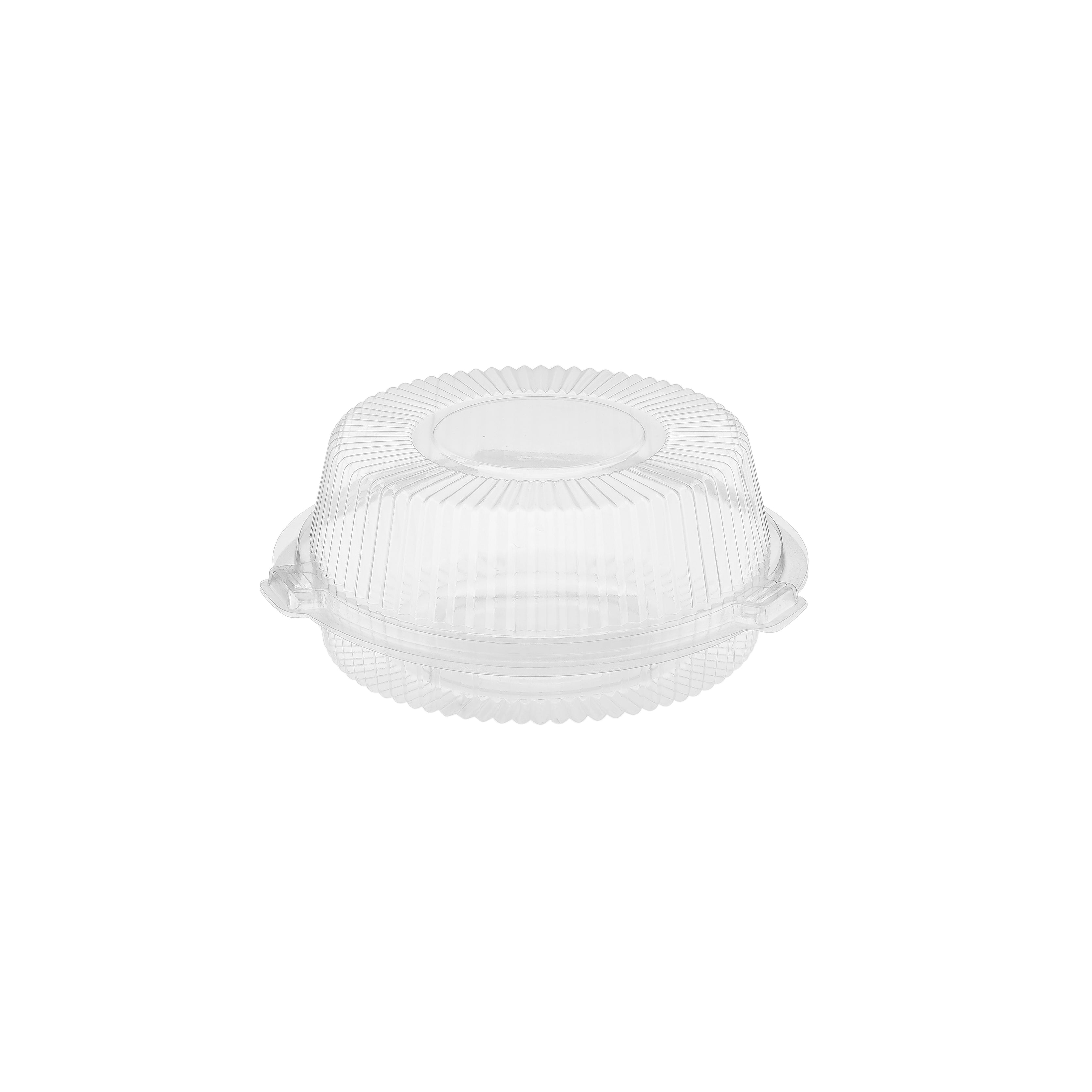 Clear Round Hinged Cake Container