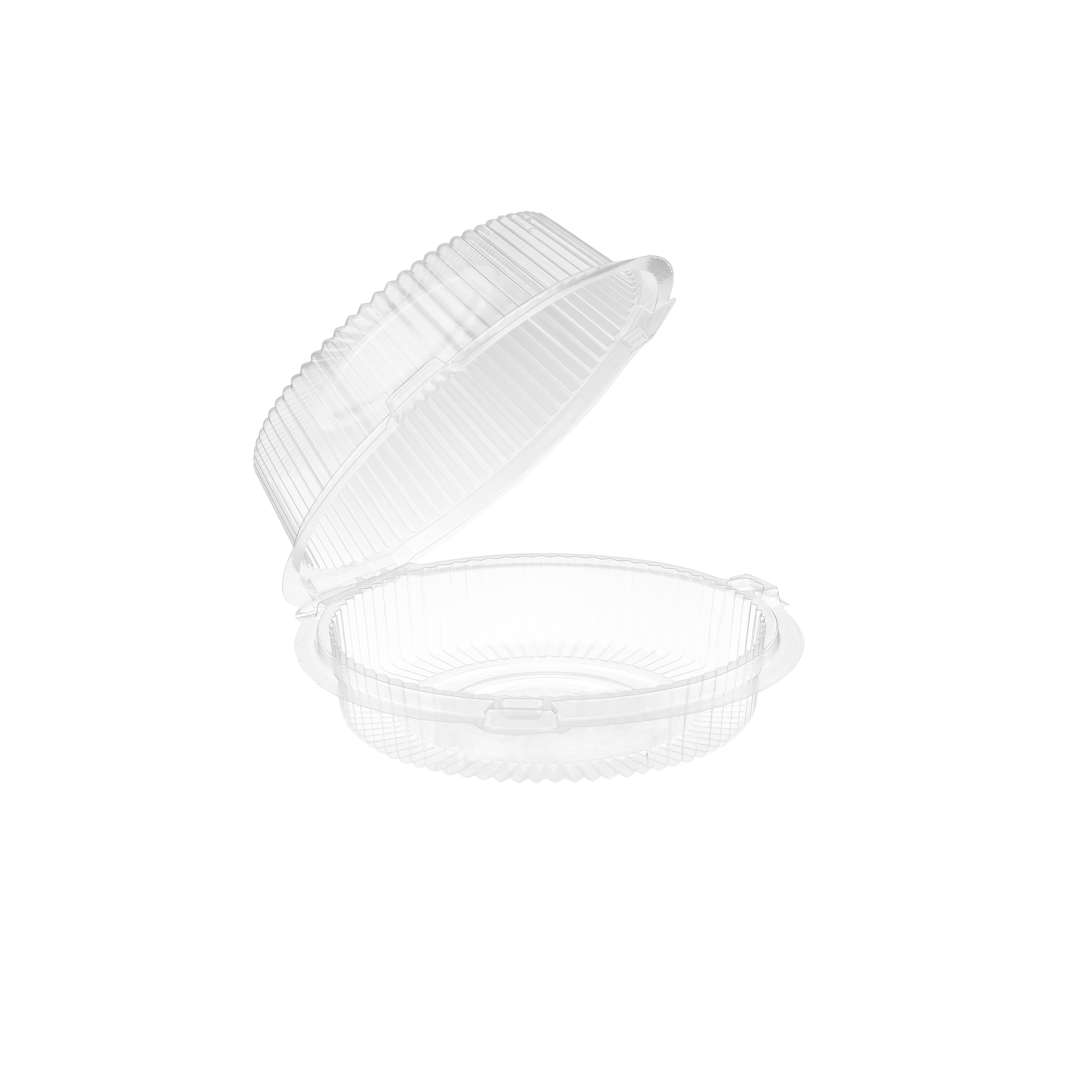 Clear Round Hinged Cake Container