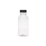 Plastic Square Bottle with Black Cap