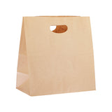 500 Pieces Kraft Paper Bag Die Cut Handle 28 x 15 x 28 cm