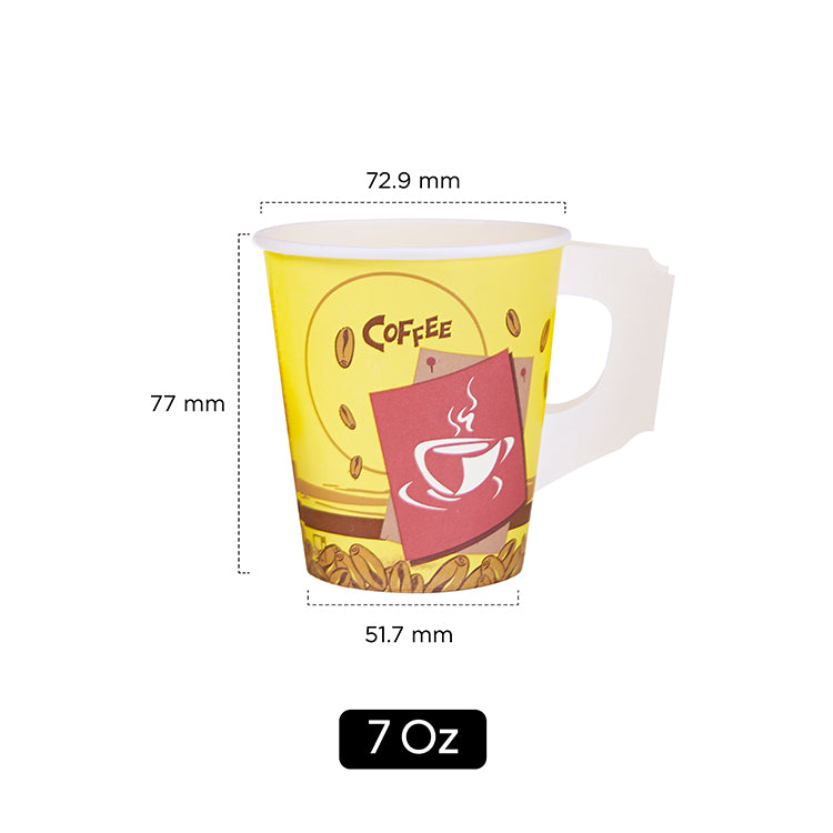 Normal Paper Cup With Handle 7 Oz(200 ml)