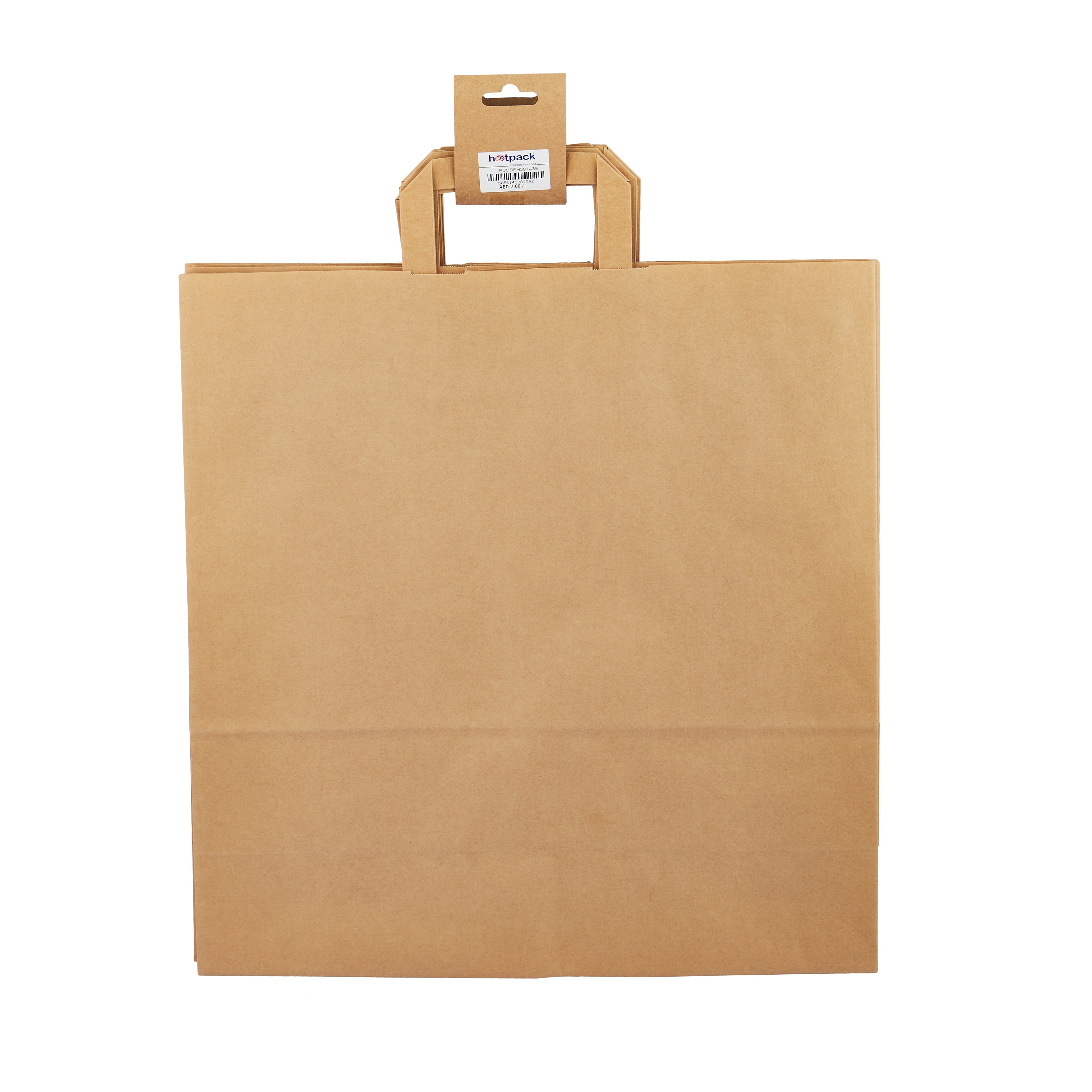 250 Pieces Paper Bag Brown Flat Handle 38X14X39.5Cm