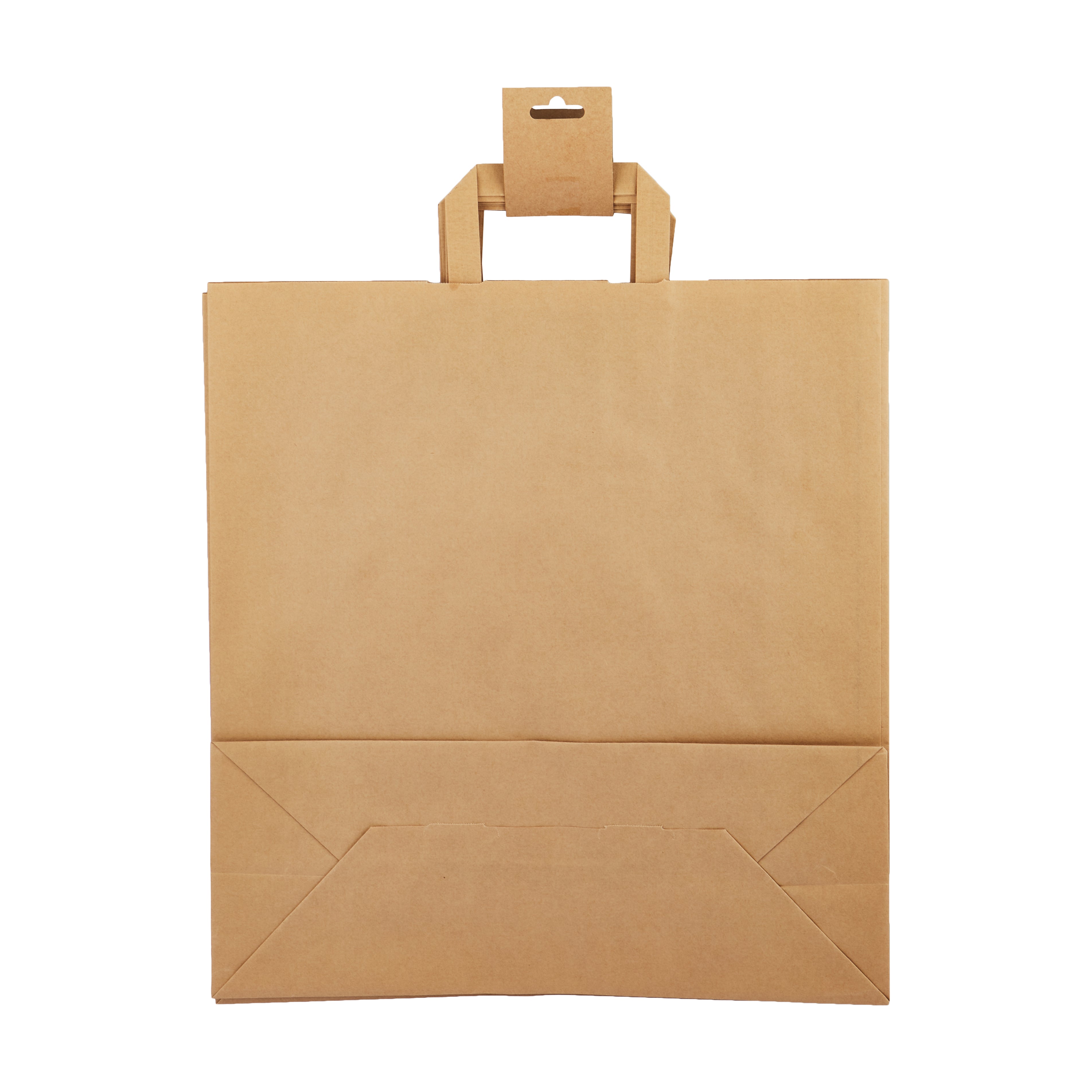 250 Pieces Paper Bag Brown Flat Handle 38X14X39.5Cm