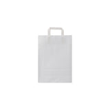 250 Pieces White  Paper Bag Flat Handle 26*10*36