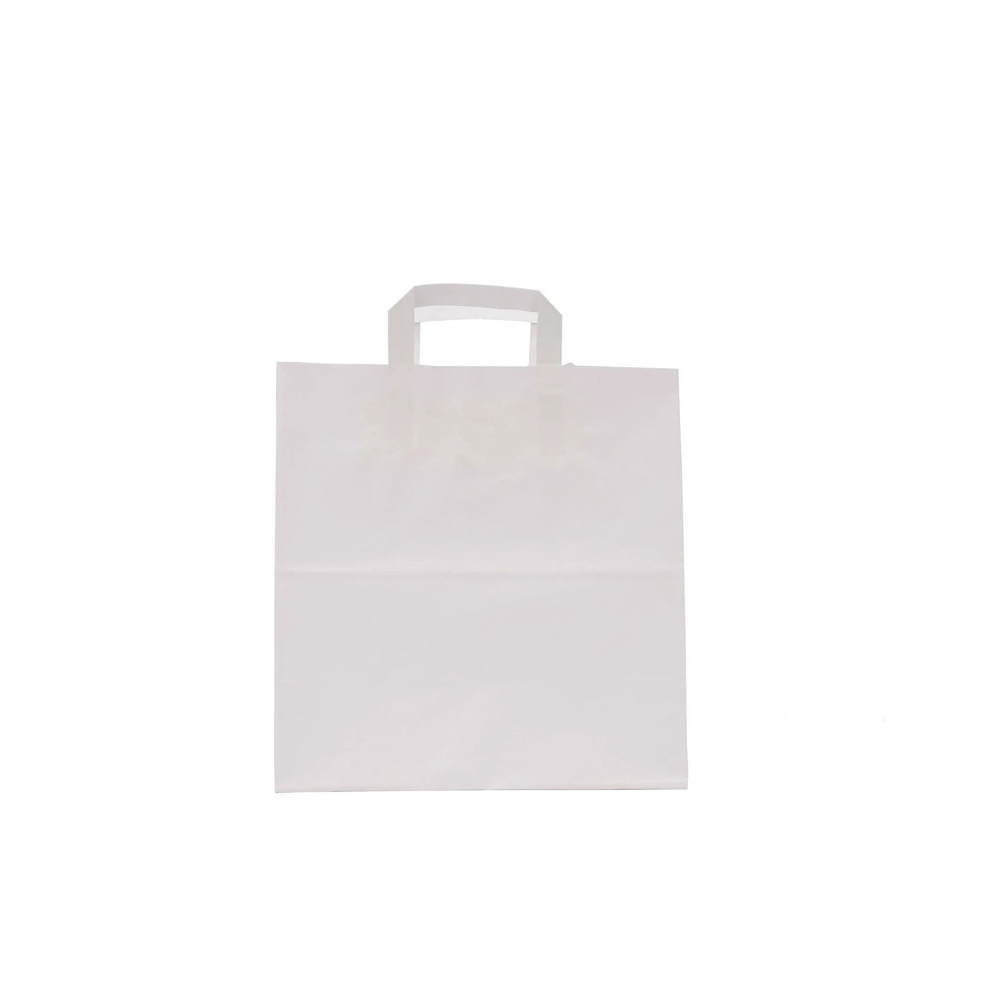 White Paper Bag Flat Handle 