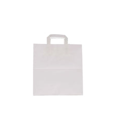 White Paper Bag Flat Handle