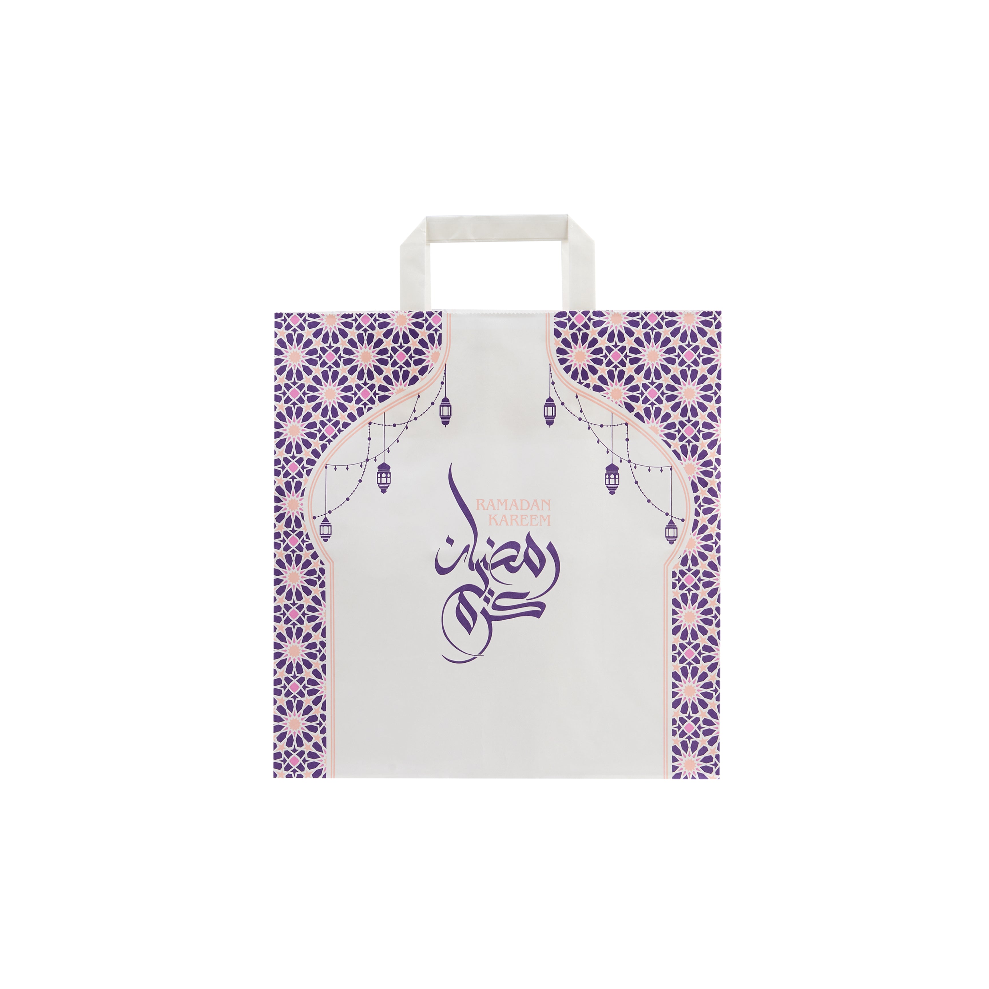 250 Pieces Ramadan Kareem Printed Paper Bag 29x15x30 cm