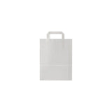 250 Pieces Paper Bag White Flat Handle 34X18X33.5Cm
