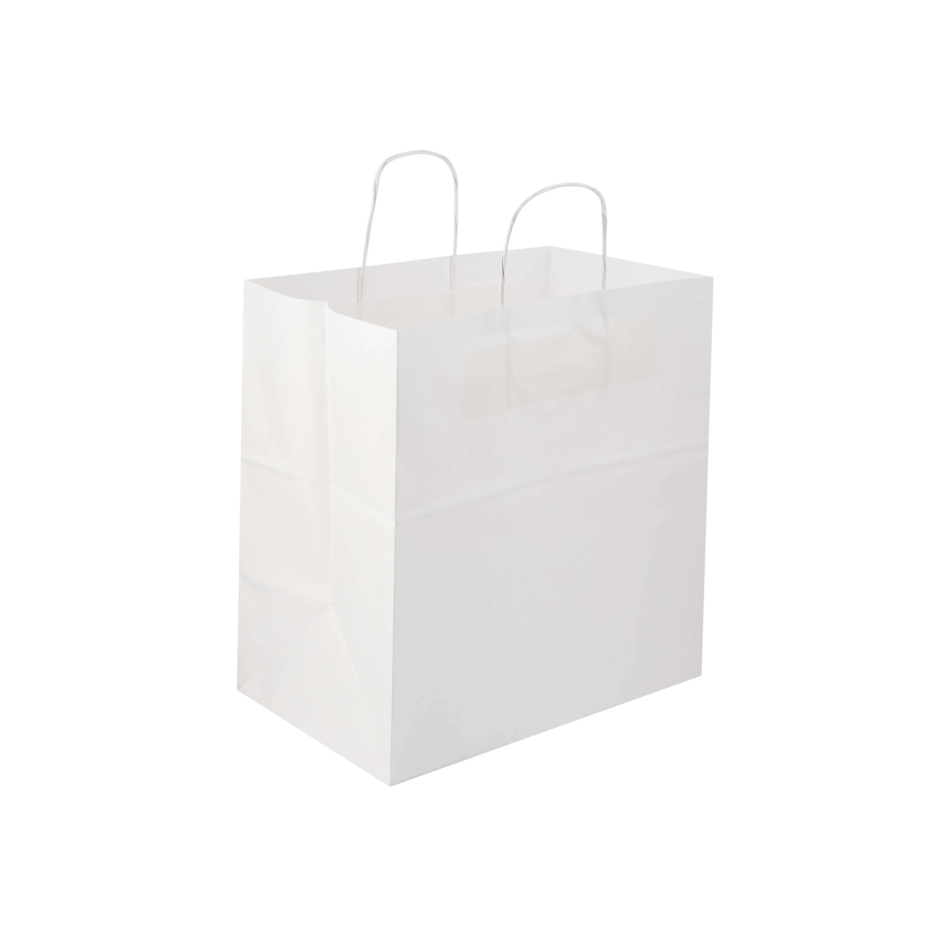 250 Pieces White Paper Bag With Twisted Handle 32x20x33 cm