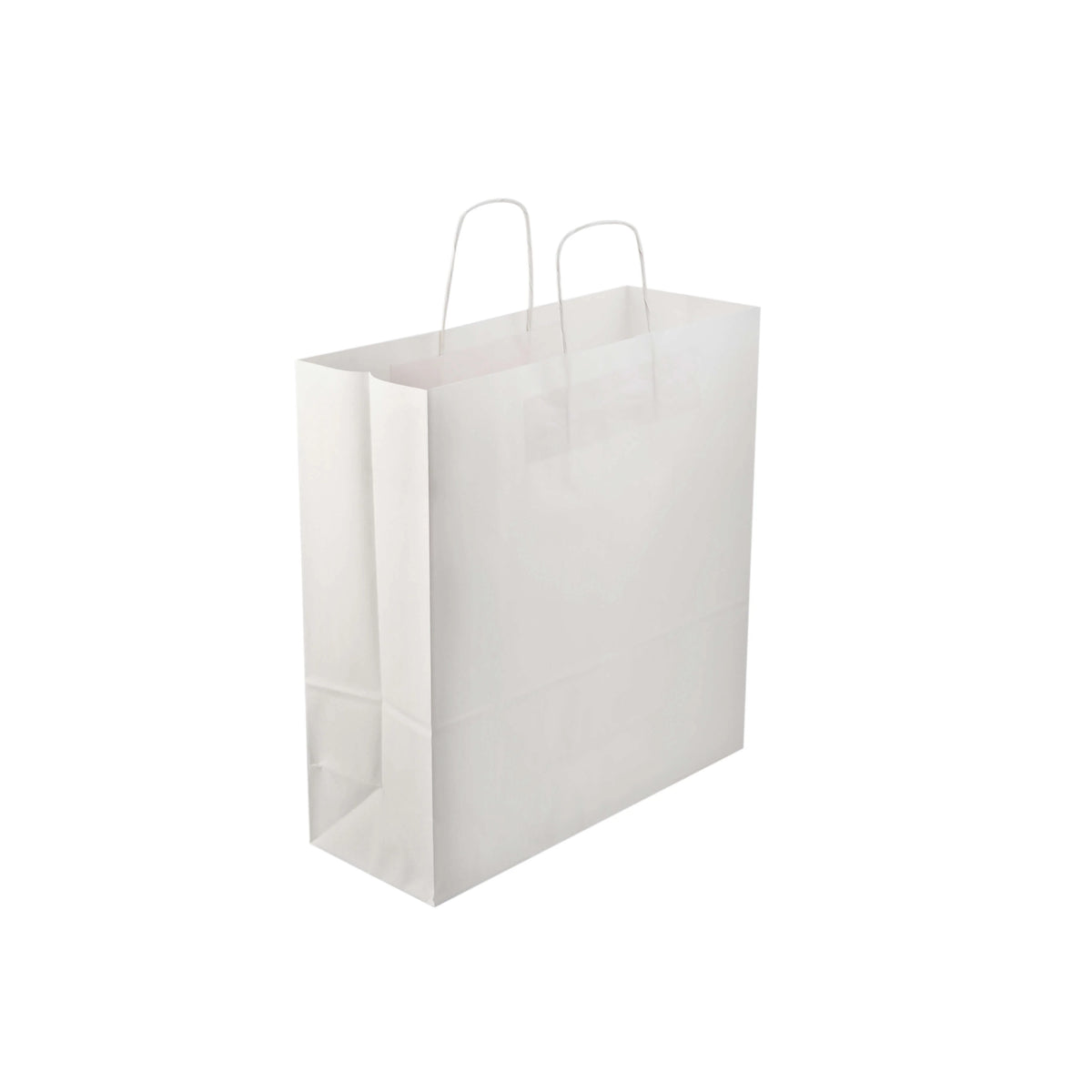 250 Pieces White Twisted Handle Paper Bag