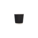 1000 Pieces Black Ripple Cup 4 Oz (120ml) & 8 Oz ( 230 ml)