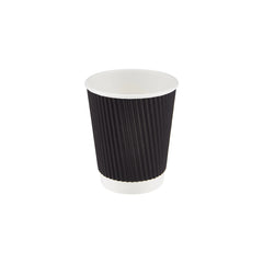 1000 Pieces Black Ripple Cup 4 Oz (120ml) & 8 Oz ( 230 ml)