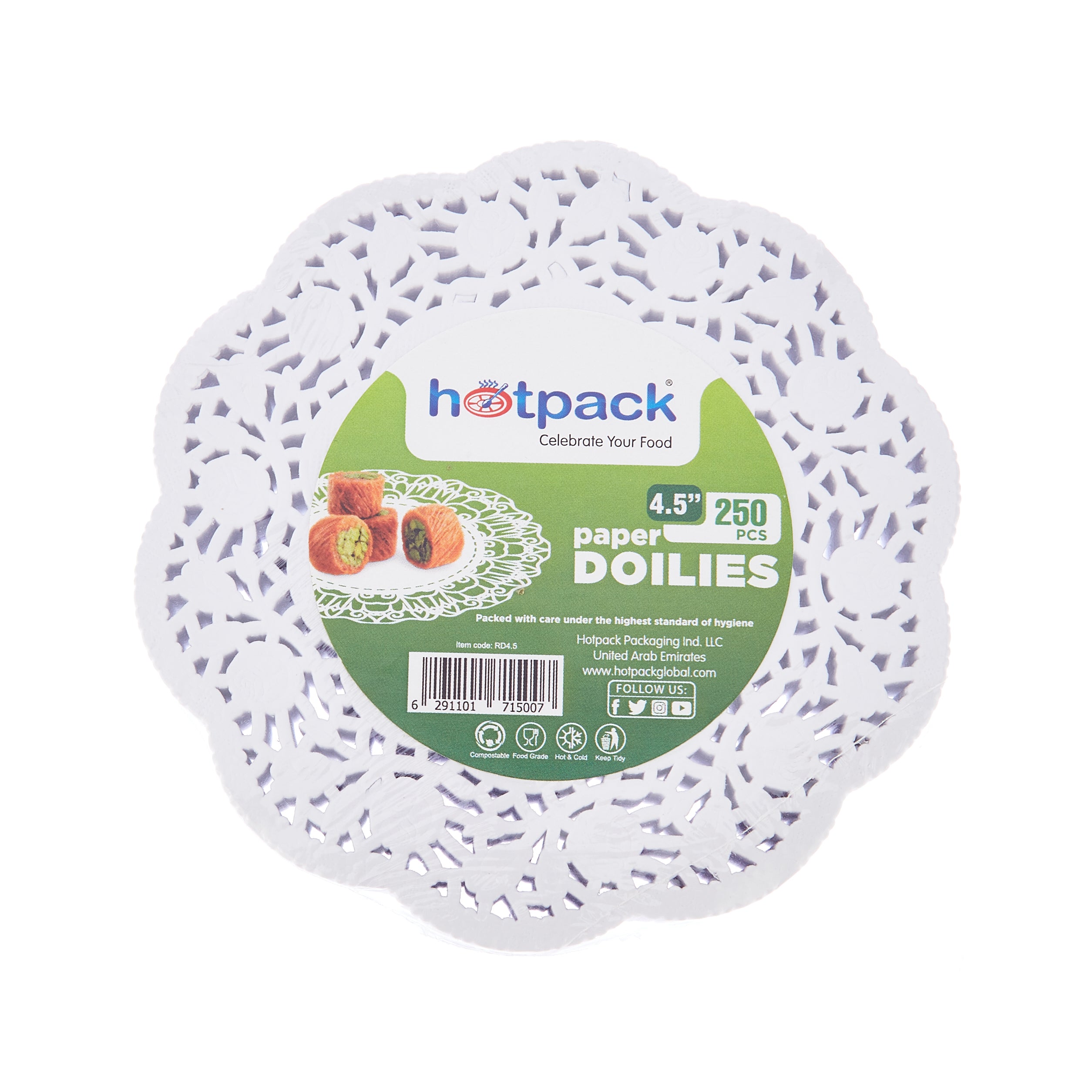 2000 pieces Round Doilies 4.5 Inch - hotpack.bh
