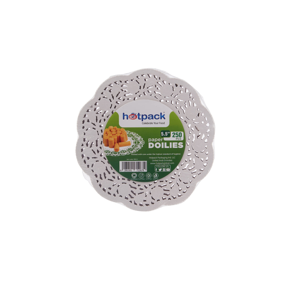 2000 pieces Round Doilies 5 Inch - hotpack.bh