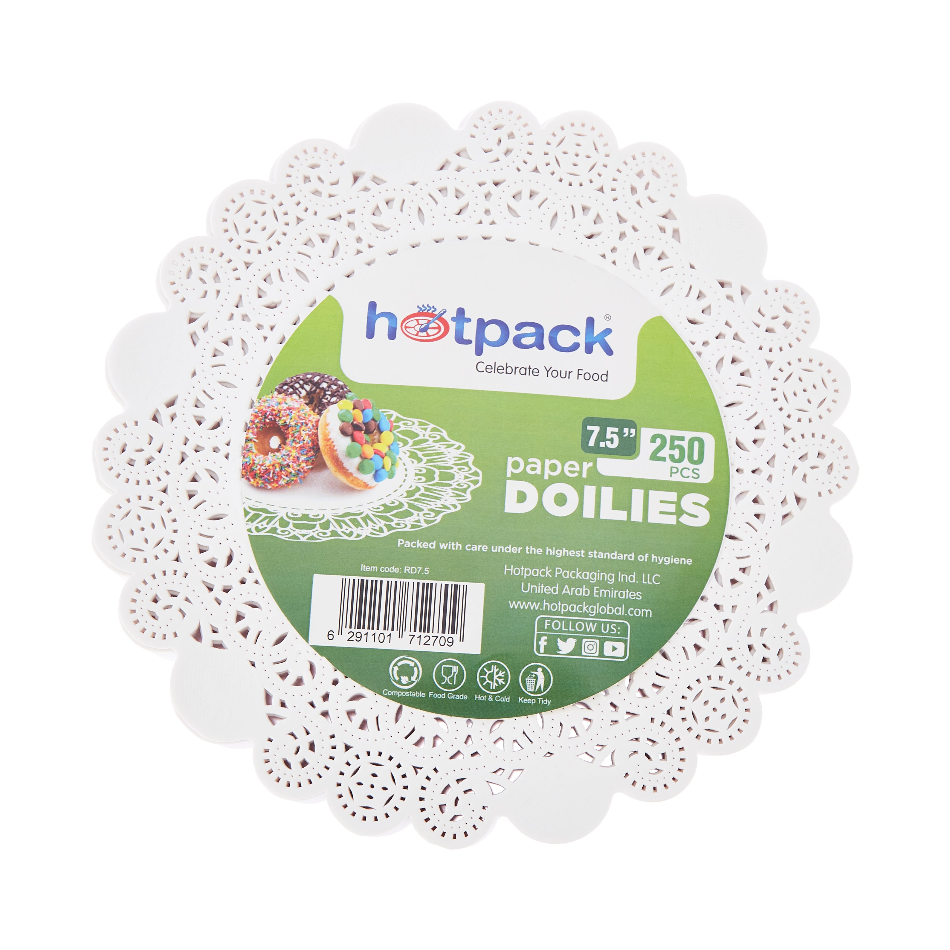 2000 pieces Round Doilies 7.5 Inch - hotpack.bh