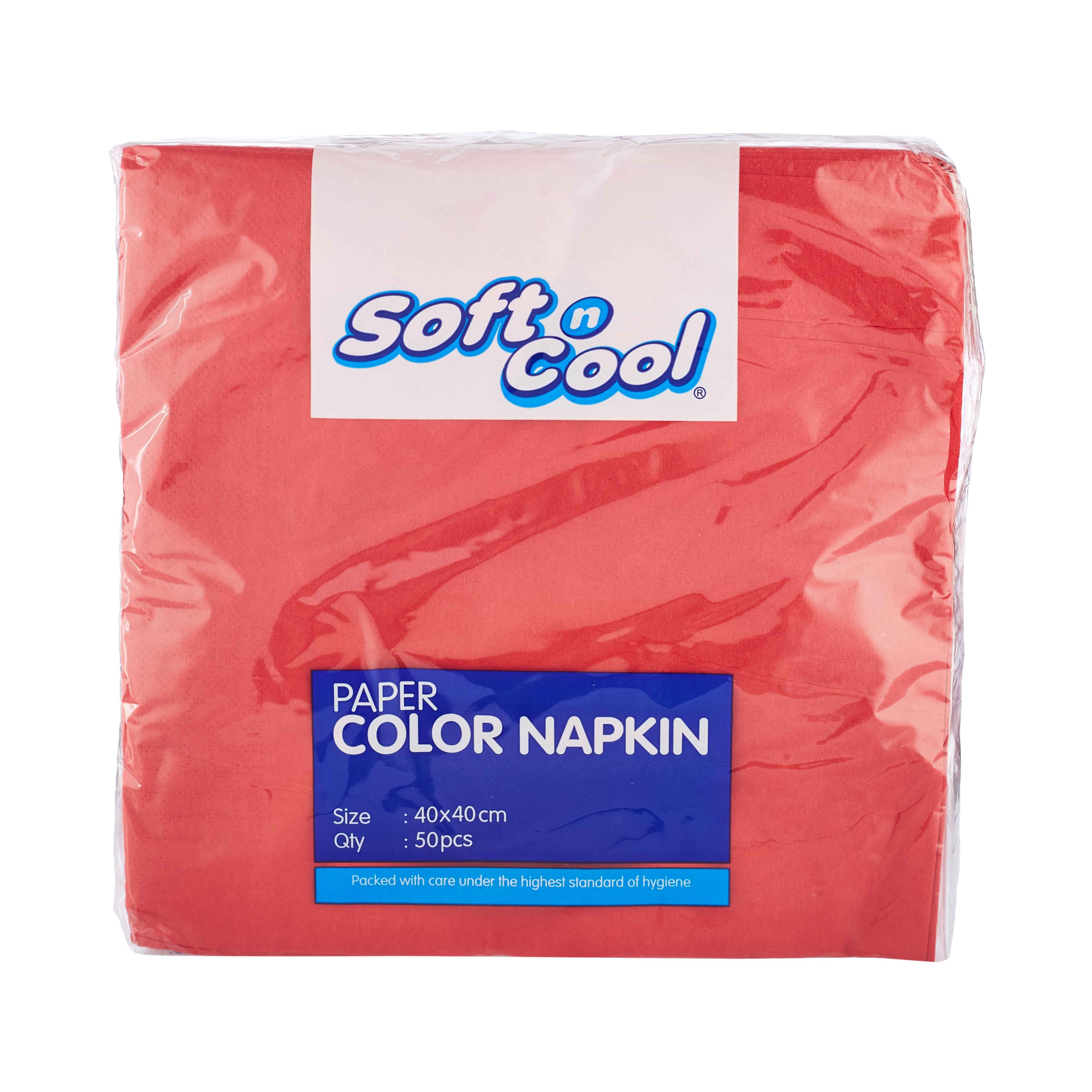 Soft N Cool Red Napkin 40 X 40 cm