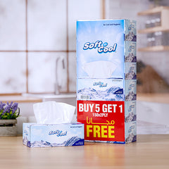 Soft N Cool Facial Tissue 200 Pulls X 2 Ply 30 Boxes + 150 Pull X 2 Ply 6 Box
