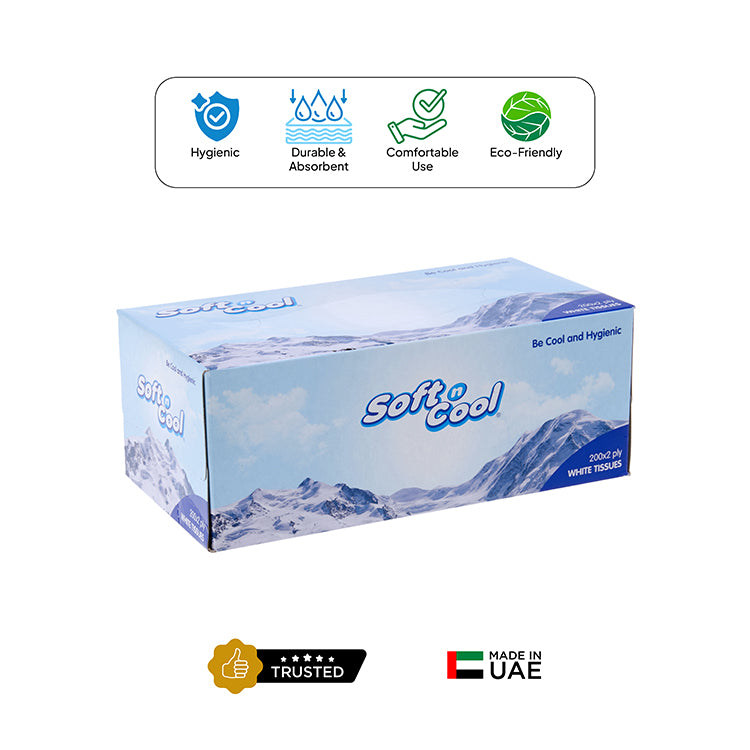  Soft n Cool  Facial Tissue  200 Sheets X 2 Ply