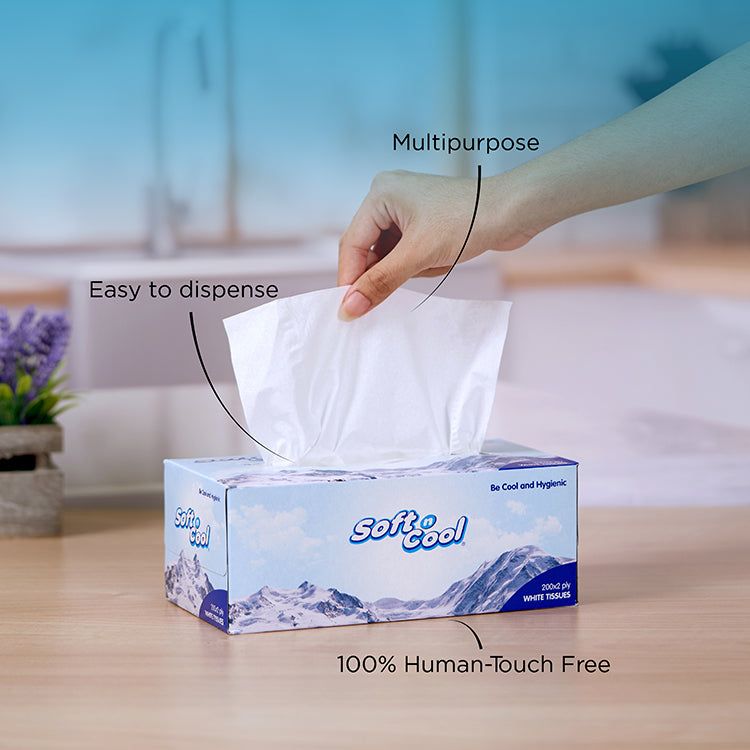  Soft n Cool  Facial Tissue  200 Sheets X 2 Ply