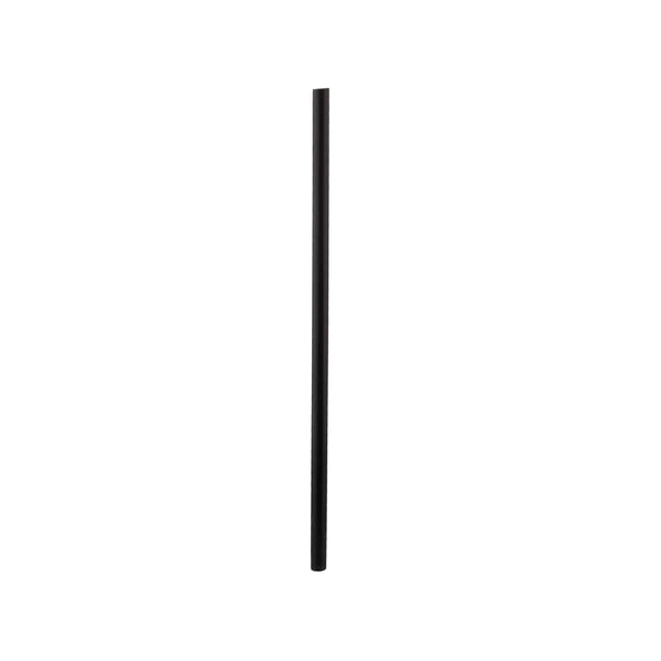 Black Plastic Straw Flexible With Wrap 6 mm-10000 Pieces