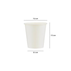 1000 Pieces White Paper Cup Without Handle 7 Oz