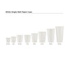 White Paper Cup Without Handle 7 Oz-1000 Pieces