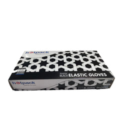 Plastic Black Elastic Gloves Large-1000 Pieces