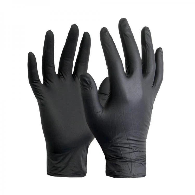 10 Packets Black Vinyl Gloves Powder Free Small
