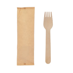 Wooden Fork Individually Wrapped