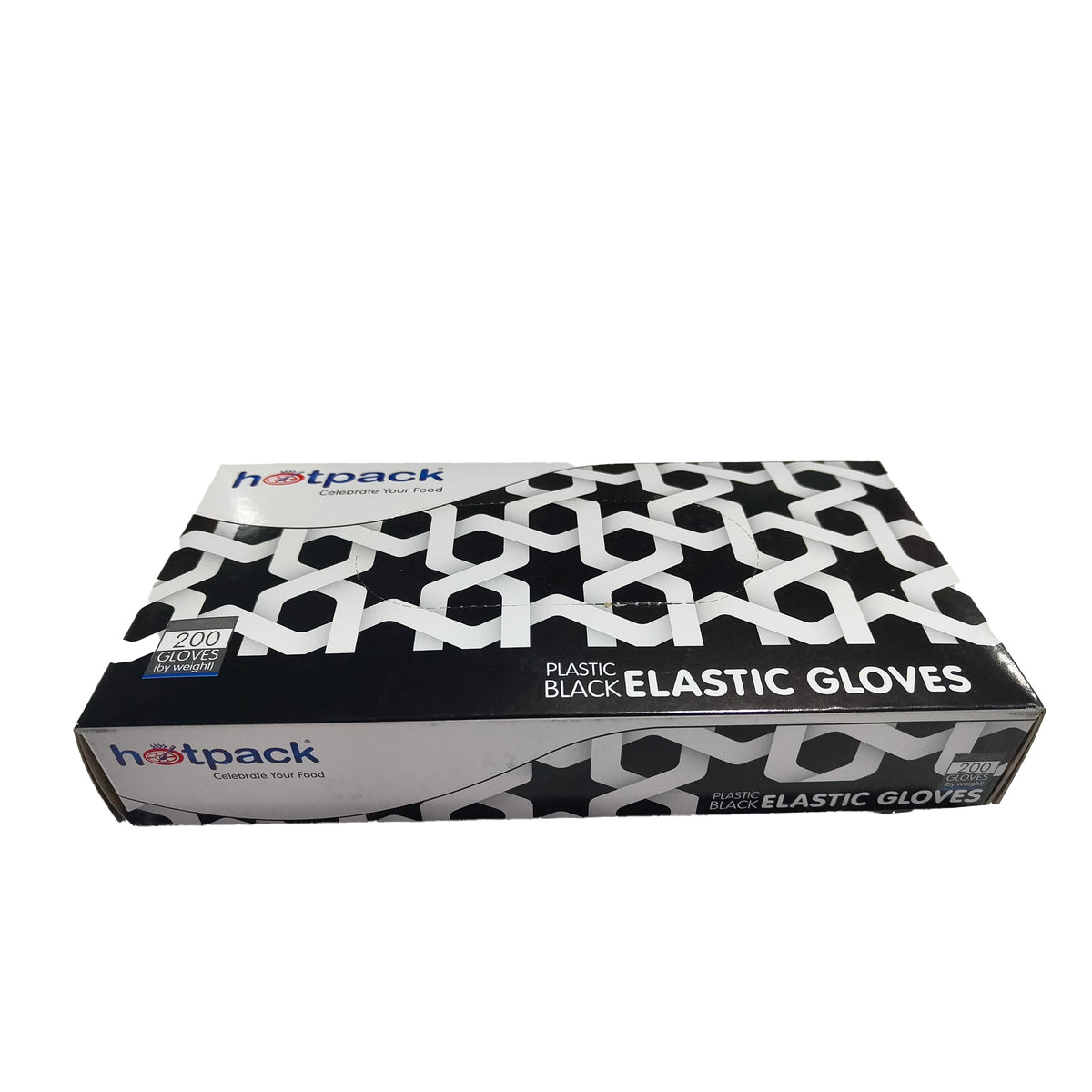 1000 Pieces Plastic Black Elastic Gloves Large