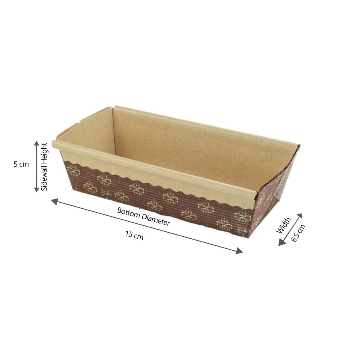 RECTANGULAR PAPER BAKING MOLD-150*65*50 mm 