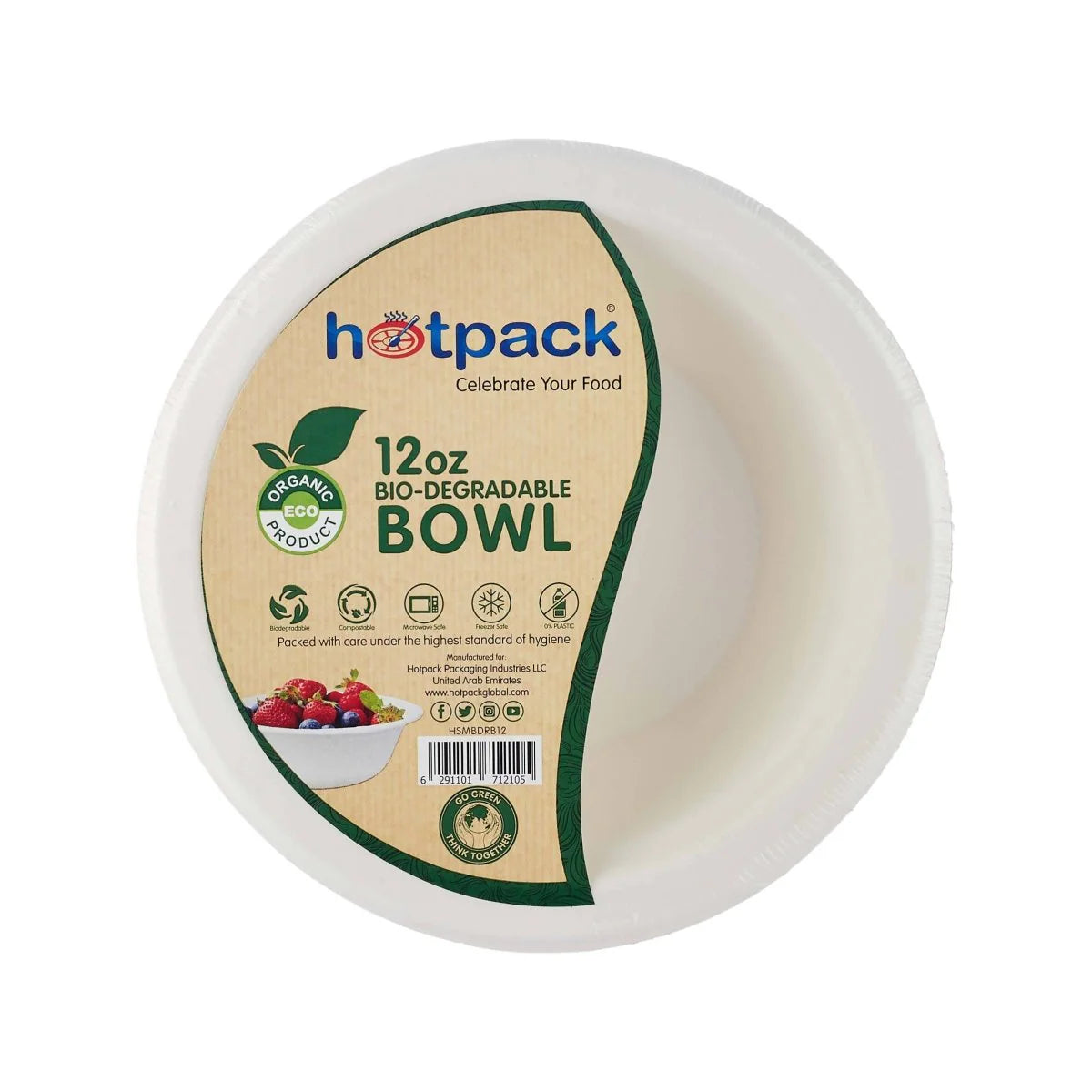 BIO DEGRADABLE BOWL 12 OZ 