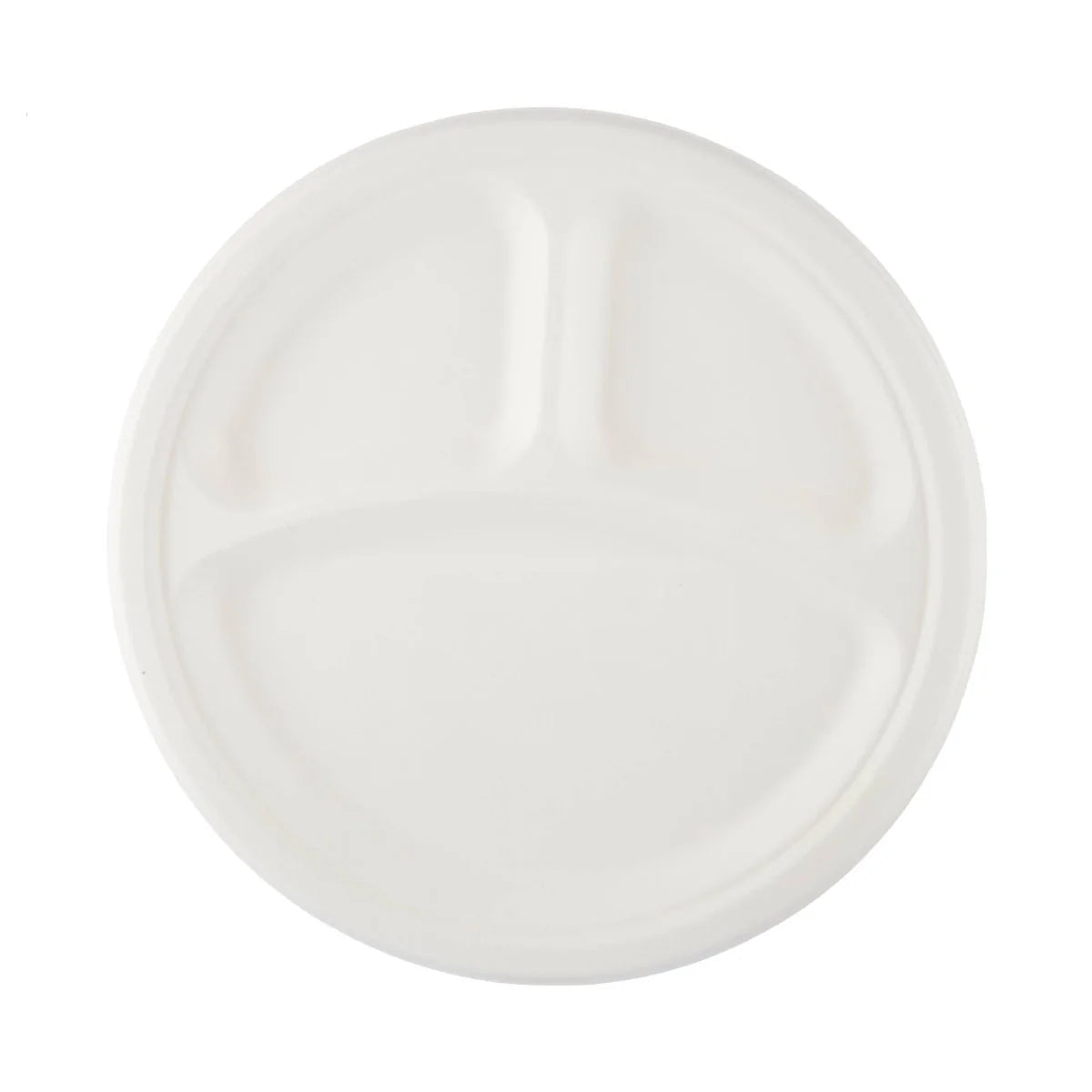  Bio-Degradable 3-Compartment Plate 10 Inch