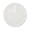  Bio-Degradable 3-Compartment Plate 10 Inch
