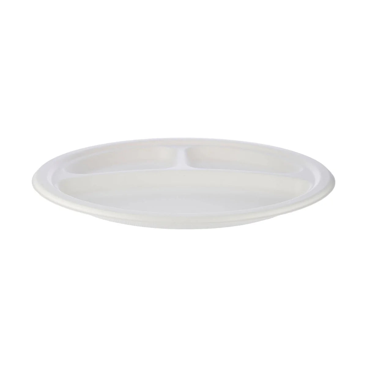  Bio-Degradable 3-Compartment Plate 10 Inch