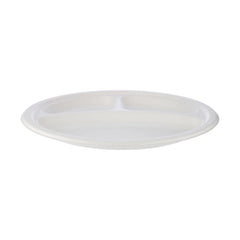  Bio-Degradable 3-Compartment Plate 10 Inch