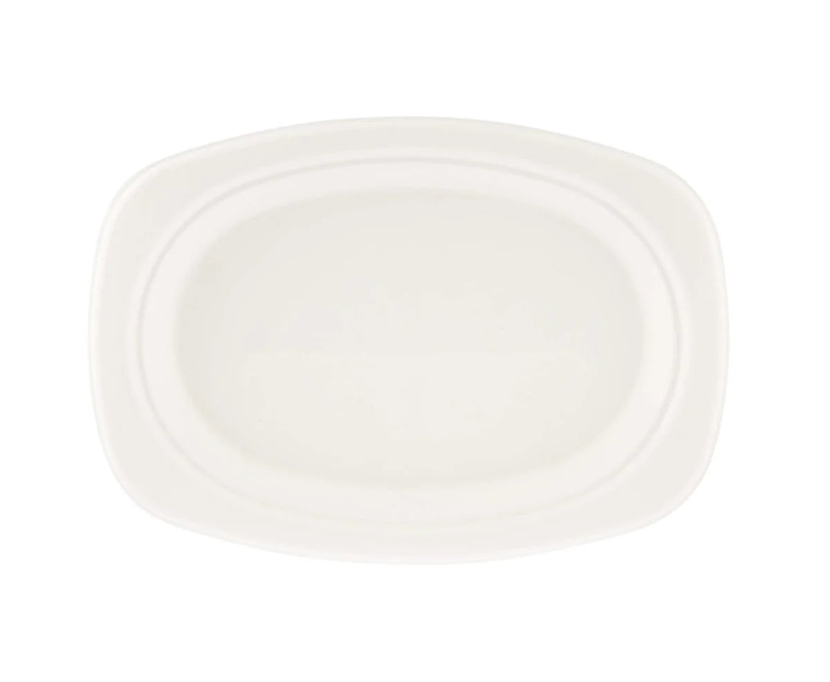 Bio-Degradable Oval Plate 9x6 Inch