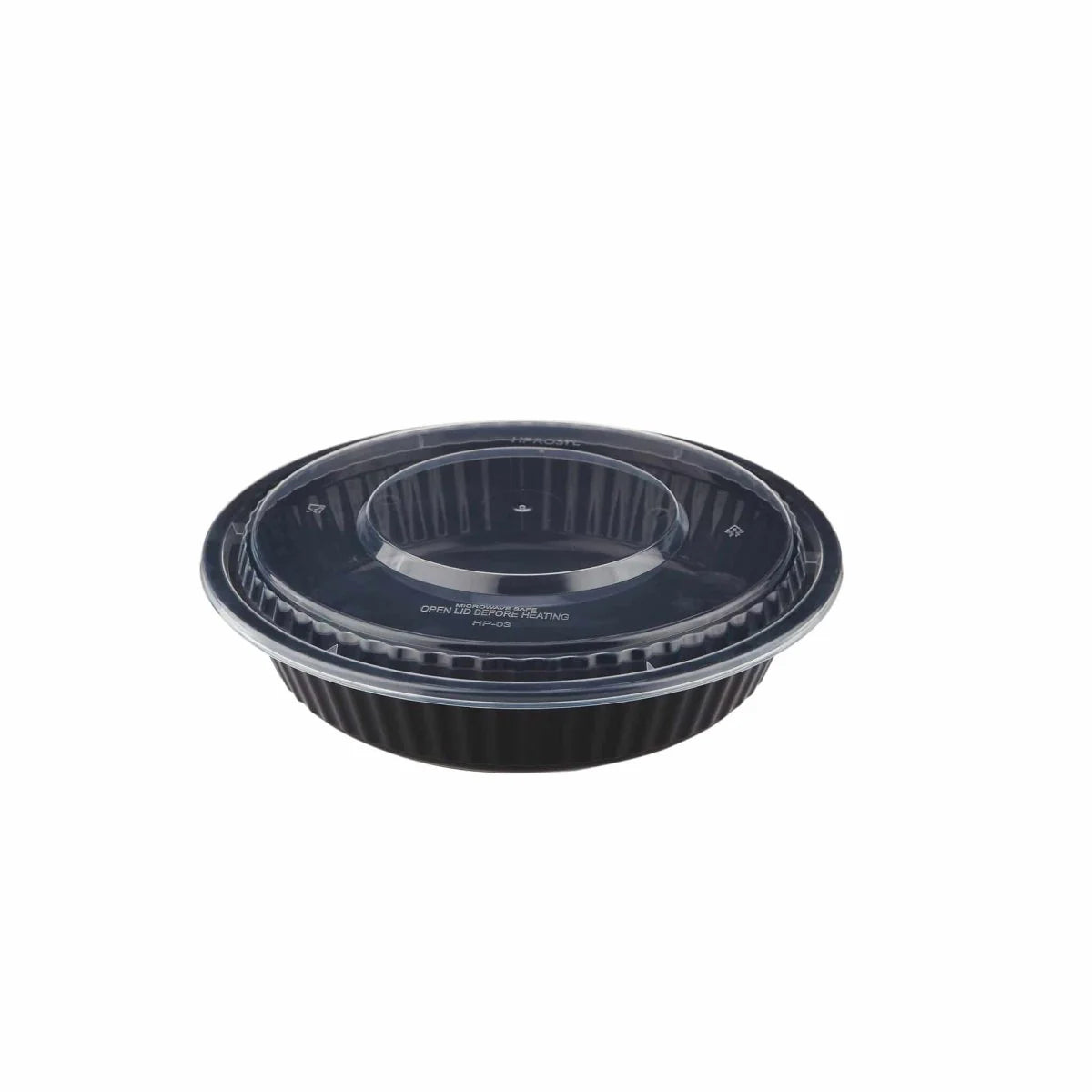 Black Base Heavy Duty Round Container 37 Oz 