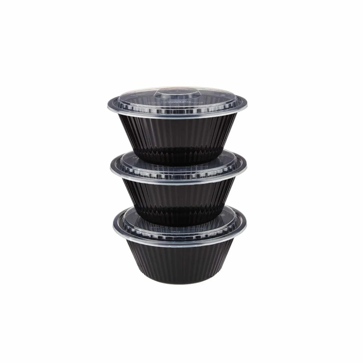 Black Base Heavy Duty Round Container 40 Oz