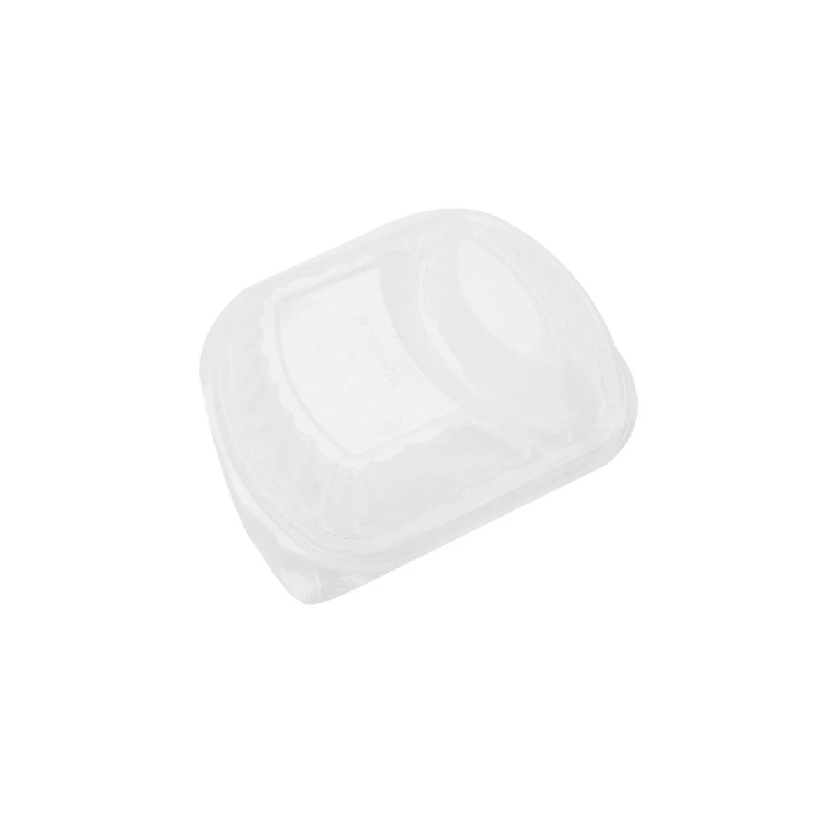 250 Pieces Black Base Rectangular 2-Compartment Container - hotpack.bh