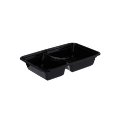 Black Base Rectangular 2-Compartment Container-221*151*45 mm