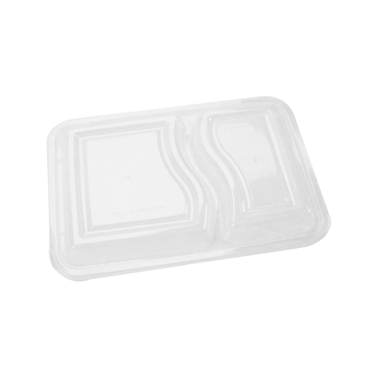 Black Base Rectangular 2-Compartment Container-221*151*45 mm