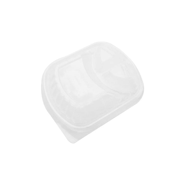 250 Pieces Black Base Rectangular 3-Compartment Container Base + Lid - hotpack.bh